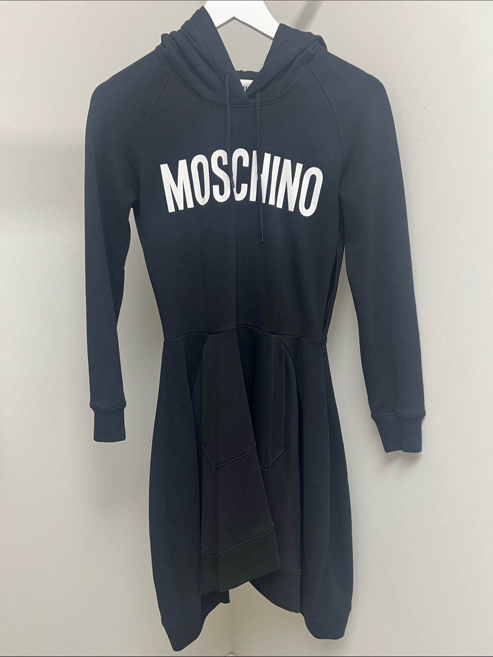 Moschino Hooded French Terry Mini Dress